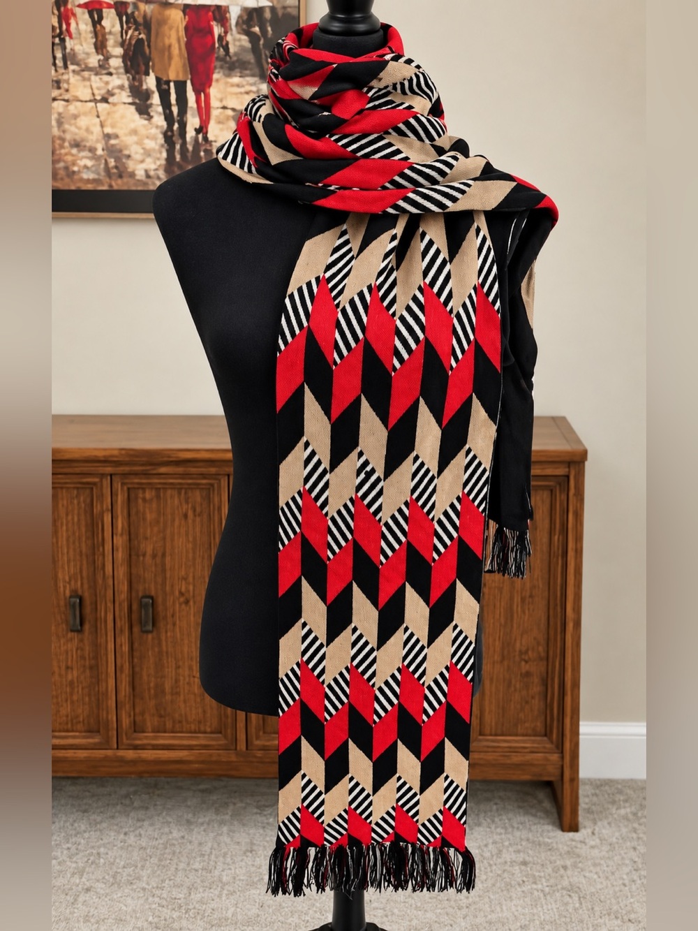 Vera Bradley Reversible Chevron Design Jacquard Scarf